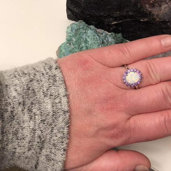 🔮Opal and Amethyst Ring - Picture 6 of 8